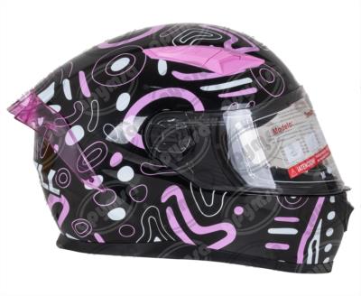 CASCO CERRADO DOBLE VISOR DOODLE LILA L VENDELL 129 