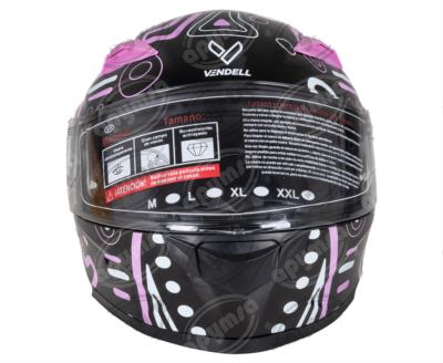 CASCO CERRADO DOBLE VISOR DOODLE LILA L VENDELL 129 