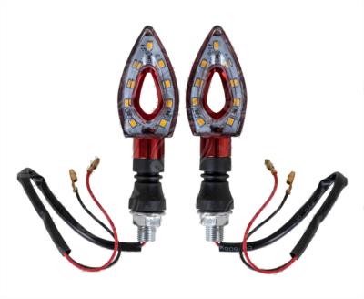 DIRECCIONAL LED MOTOCICLETA ROJO 12V (JUEGO 2 PZAS) VENDELL ZXD-14 SHELL RED 