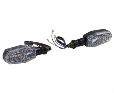 DIRECCIONAL LED MOTOCICLETA DELANTERA (JUEGO 2 PZAS) C/LUZ AUXILIAR BLANCA 12V VENDELL PF-01 