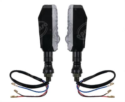 DIRECCIONAL LED MOTOCICLETA DELANTERA (JUEGO 2 PZAS) C/LUZ AUXILIAR BLANCA 12V VENDELL PF-01 