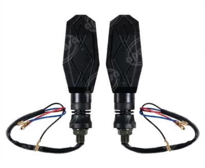 DIRECCIONAL LED MOTOCICLETA TRASERA C/LUZ AUXILIAR ROJA (JUEGO 2 PZAS) 12V VENDELL PF-02 