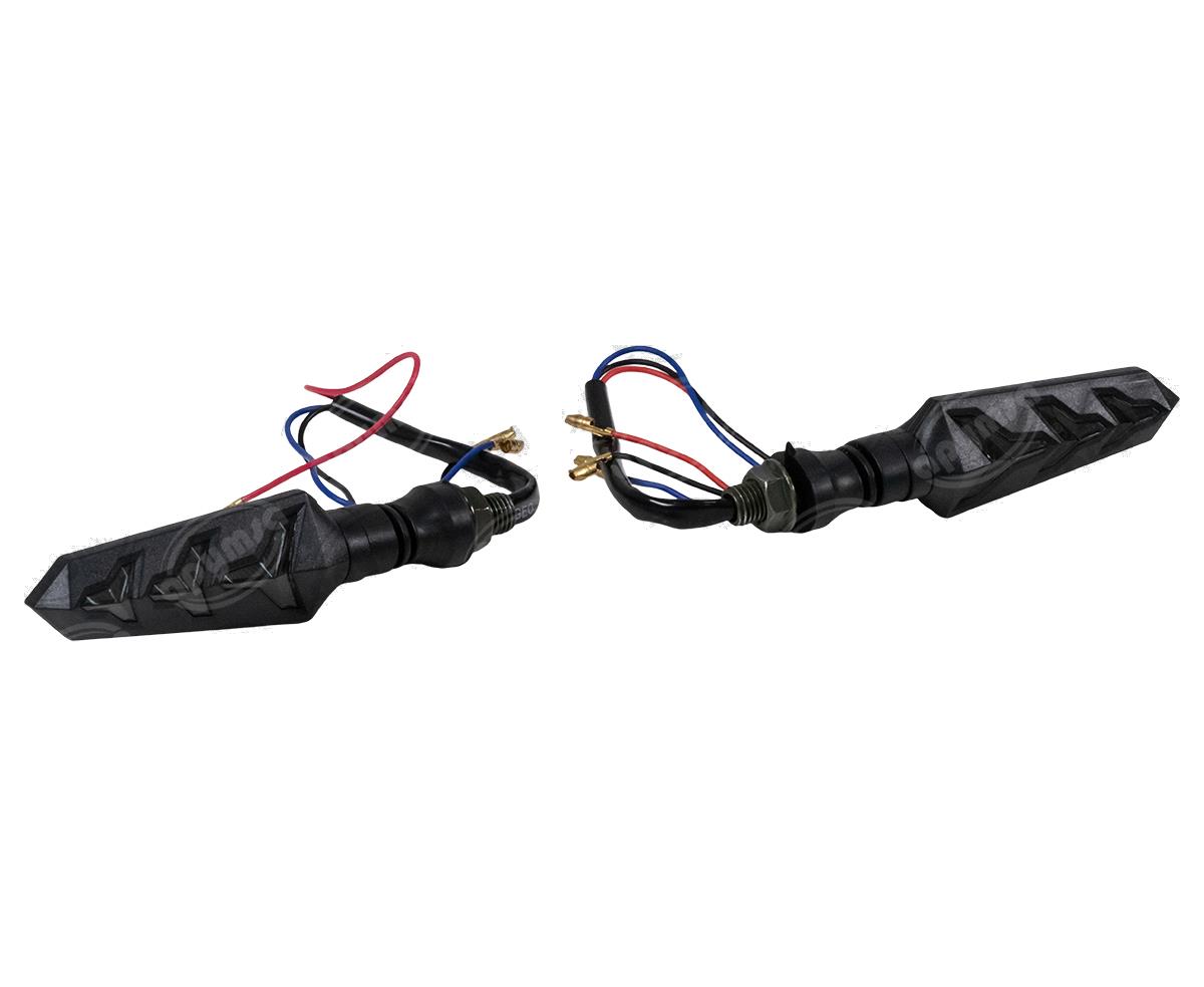 DIRECCIONAL LED MOTOCICLETA DELANTERA/TRASERA AMBAR (JUEGO 2 PZAS) 12V VENDELL P-09S 