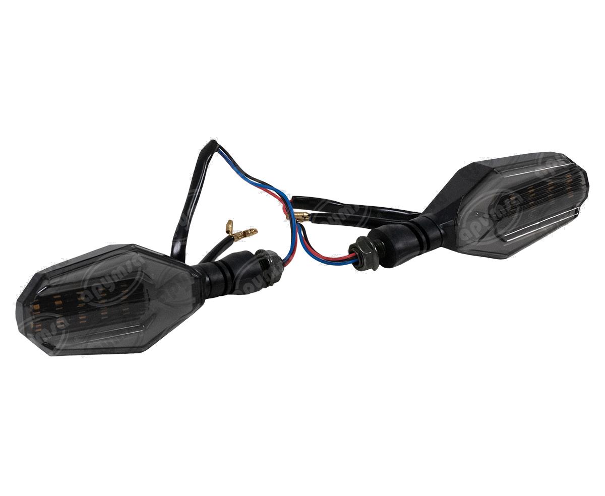 DIRECCIONAL LED MOTOCICLETA DELANTERA/TRASERA GRANDE AMBAR (JUEGO 2 PZAS) 12V VENDELL P-19 