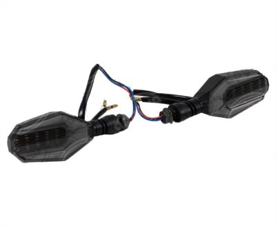 DIRECCIONAL LED MOTOCICLETA DELANTERA/TRASERA GDE AMBAR-ROJO JUEGO 2 PZAS 12V VENDELL  P-19R 