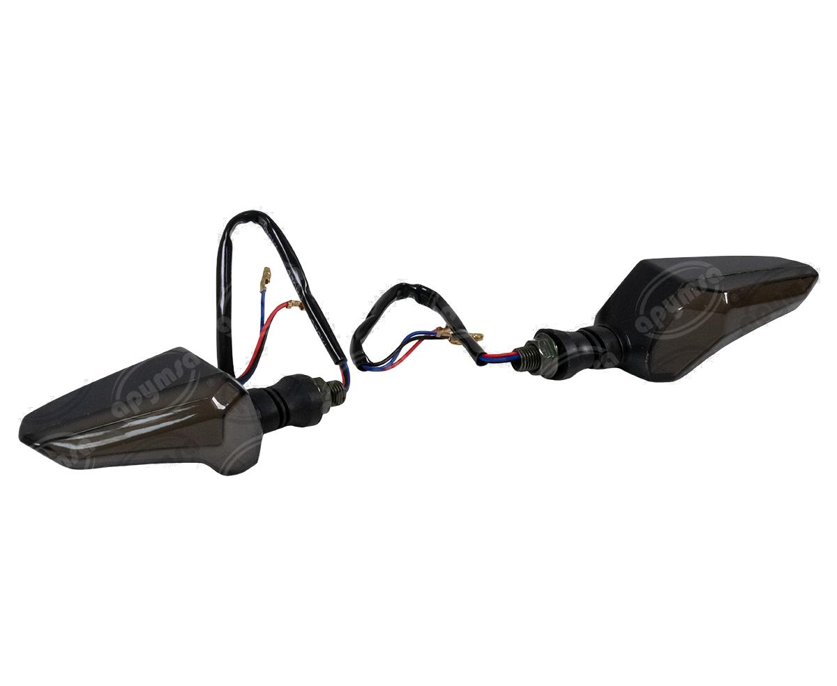 DIRECCIONAL LED MOTOCICLETA DELANTERA/TRASERA ALA AMBAR-BLANCO (JUEGO 2PZ) 12V VENDELL  P-33W 