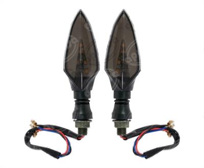 DIRECCIONAL LED MOTOCICLETA DELANTERA/TRASERA SETA AMBAR-ROJO (JUEGO 2 PZ) 12V VENDELL  P-35S R 