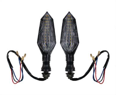 DIRECCIONAL LED MOTOCICLETA DELANTERA/TRASERA HARD AMBAR-BLANCO JUEGO 2 PZ 12V VENDELL  P-43S W 