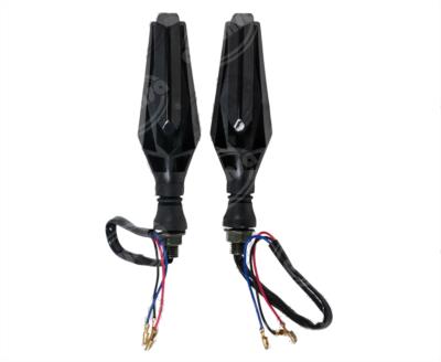 DIRECCIONAL LED MOTOCICLETA DELANTERA/TRASERA PULSO AMBAR-ROJO JUEGO 2 PZ 12V VENDELL  P-47S R 