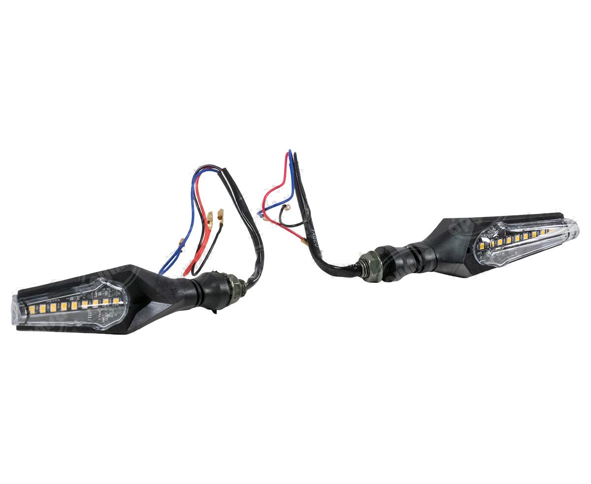 DIRECCIONAL LED MOTOCICLETA DELANTERA/TRASERA NAVAJA (JUEGO 2 PZAS) 12V VENDELL P-61S 