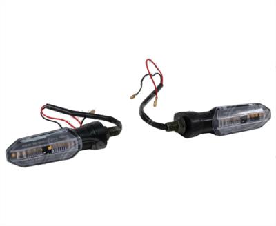 DIRECCIONAL LED MOTOCICLETA DELANTERA/TRASERA OCTAGONAL GRIS (JUEGO 2 PZ) 12V VENDELL P-53 