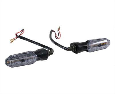 DIRECCIONAL LED MOTOCICLETA DELANTERA/TRASERA OCTAGONAL GRIS (JUEGO 2 PZ) 12V VENDELL P-53S 