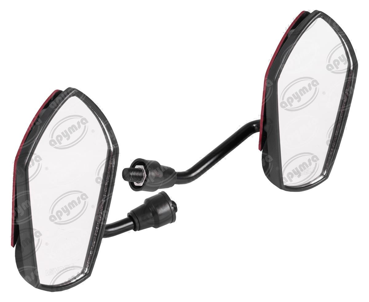 ESPEJO MOTOCICLETA METÁLICO ROJO VENDELL H2655-9 