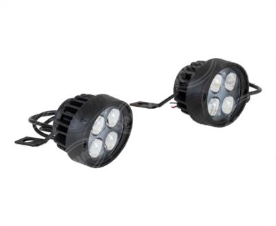 FARO AUXILIAR LED MOTOCICLETA 4 LEDS, LUZ NORMAL Y DESTELLO, 12V (JUEGO 2 PZAS) VENDELL J6041090302 