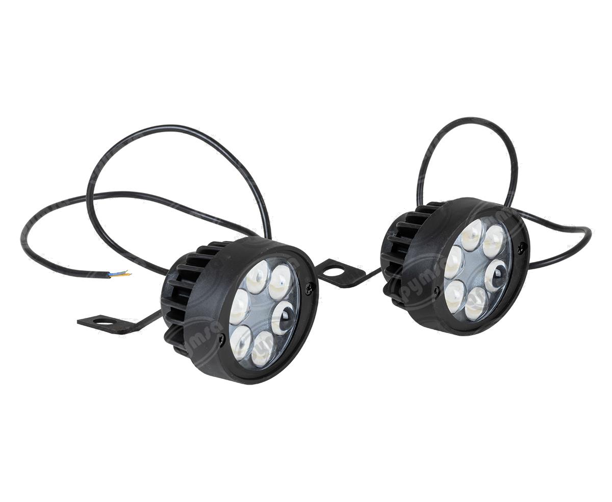 FARO AUXILIAR LED MOTOCICLETA 6 LEDS, LUZ NORMAL Y DESTELLO, 12V (JUEGO 2 PZAS) VENDELL J6041090303 