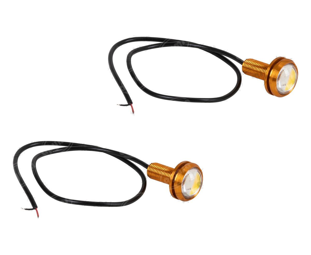 LUZ TORNILLO LED PARA PLACA CABEZA CORTA LUZ FIJA AMBAR VENDELL MN0145 