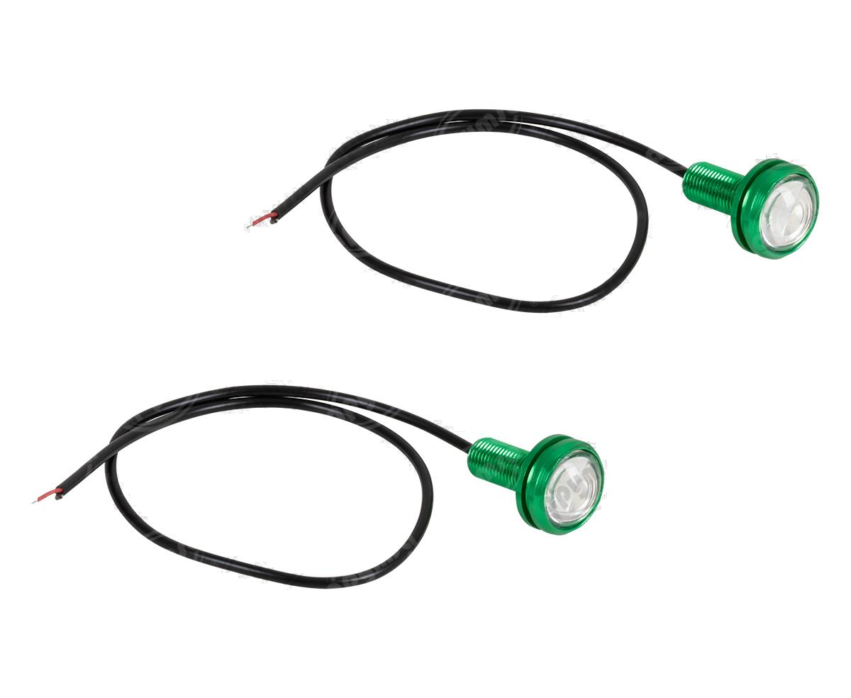 LUZ TORNILLO LED PARA PLACA CABEZA CORTA LUZ FIJA VERDE VENDELL MN0147 