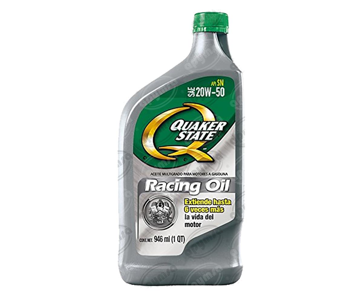 LUBRICANTE ACEITE RACING OIL 20W50 MULTIGRADO 946 ML QUAKER STATE 21152509