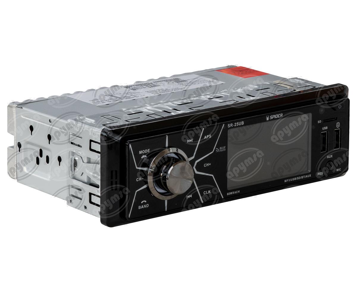 AUTOESTEREO AUTOMOTRIZ MP3, USB, SD CARD, AUX, BLUETOOTH HF SPSR25UB 
