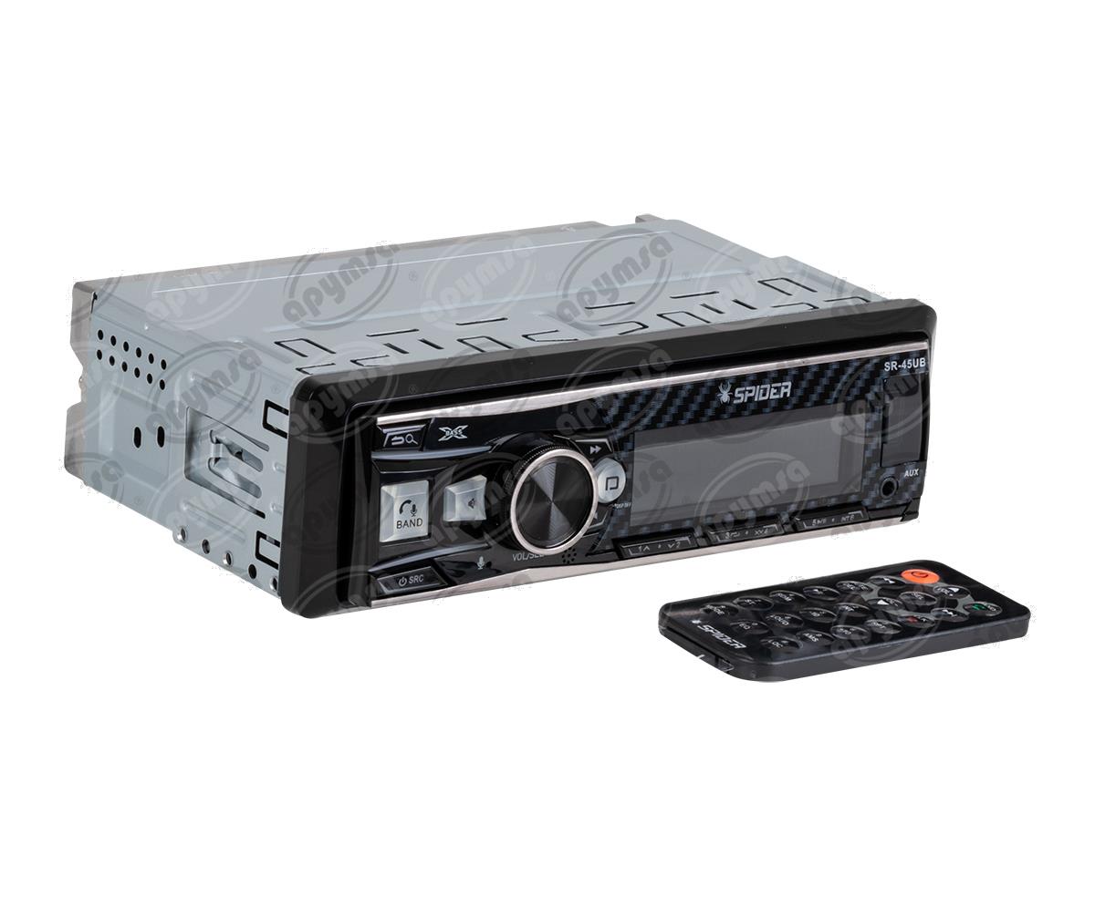 AUTOESTEREO AUTOMOTRIZ CON BLUETOOTH, USB, CARATULA DESMONTABLE HF SR-45UB 
