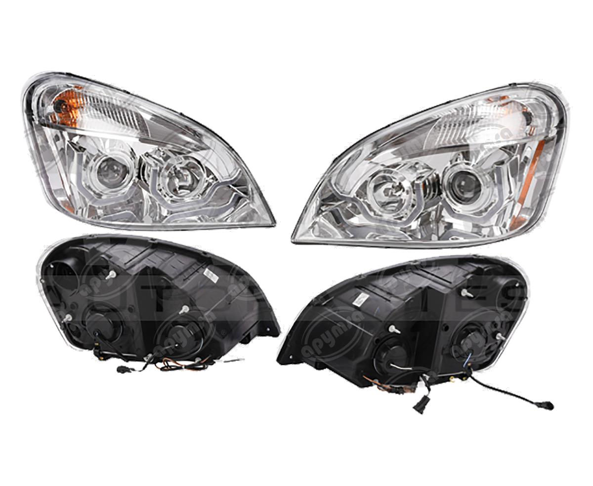 UNIDAD PRINCIPAL DERECHO E IZQUIERDO JGO FAROS FL CASCADIA 08-17 FONDO CROMADO C/LUPA Y DEPO 016-3805-00 