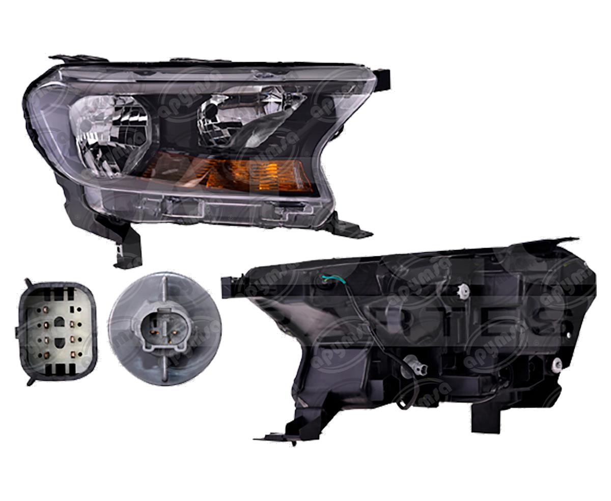 UNIDAD PRINCIPAL DERECHA FARO FD RANGER 17-21 MANUAL/ELECTRICO FONDO NEGRO DEPO 019-1230-36 