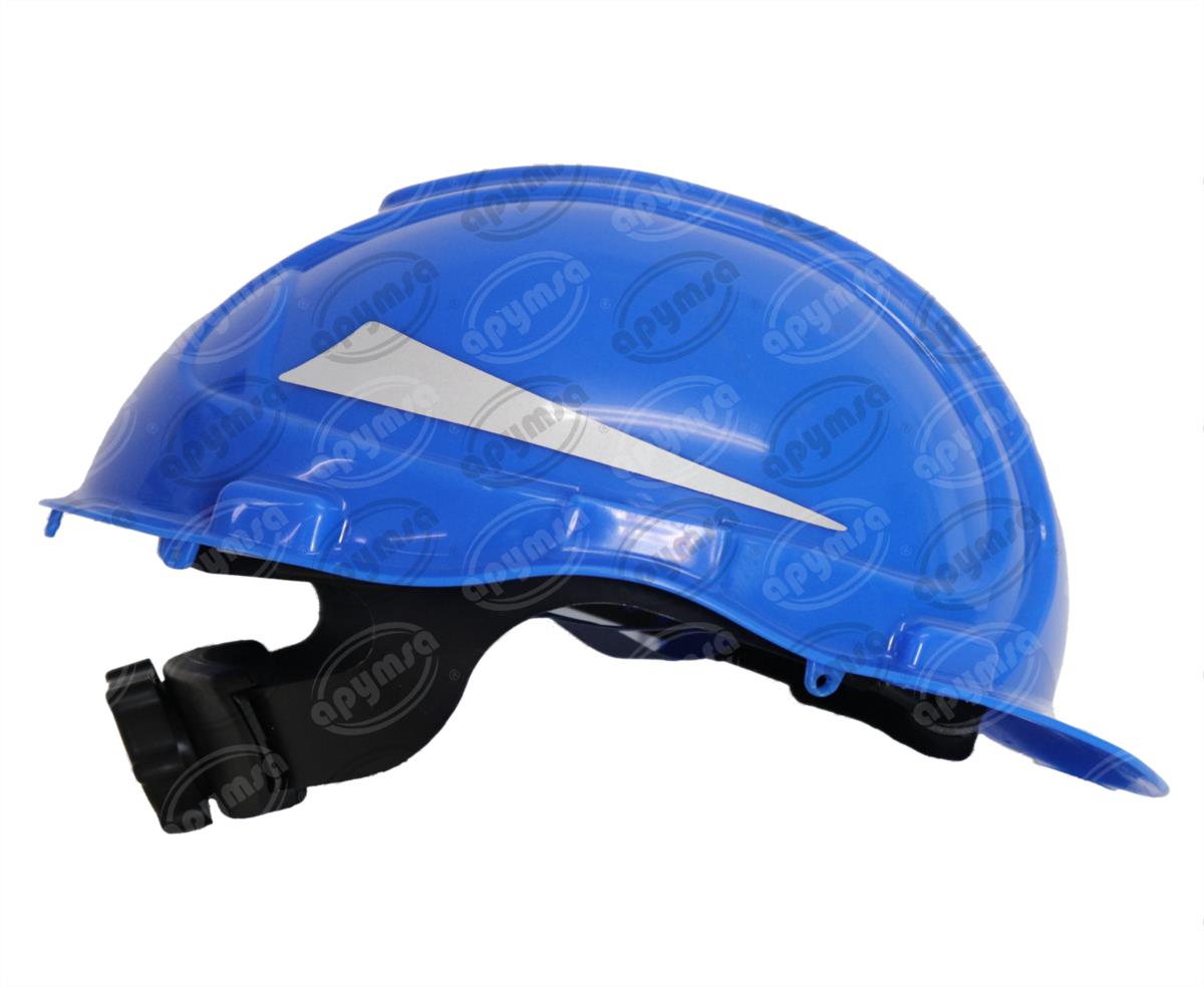 CASCO SEGURIDAD PREMIUM DE MATRACA 4 PUNTOS AZUL APYMSA SAFETY 1CP-LICA-4MZ 