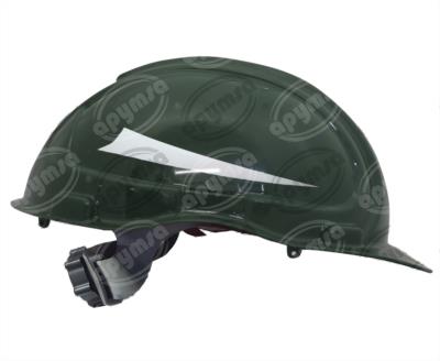 CASCO SEGURIDAD PREMIUM DE MATRACA 4 PUNTOS VERDE APYMSA SAFETY 1CP-LICA-4MV 
