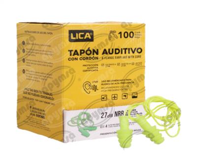 TAPON AUDITIVO REUSABLE 27 DB (CAJA C/100) PRECIO POR UNIDAD APYMSA SAFETY TLRI-27 