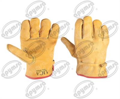 GUANTE SEGURIDAD PIEL OPERADOR C/AJUSTE (L) APYMSA SAFETY A183RG-L 