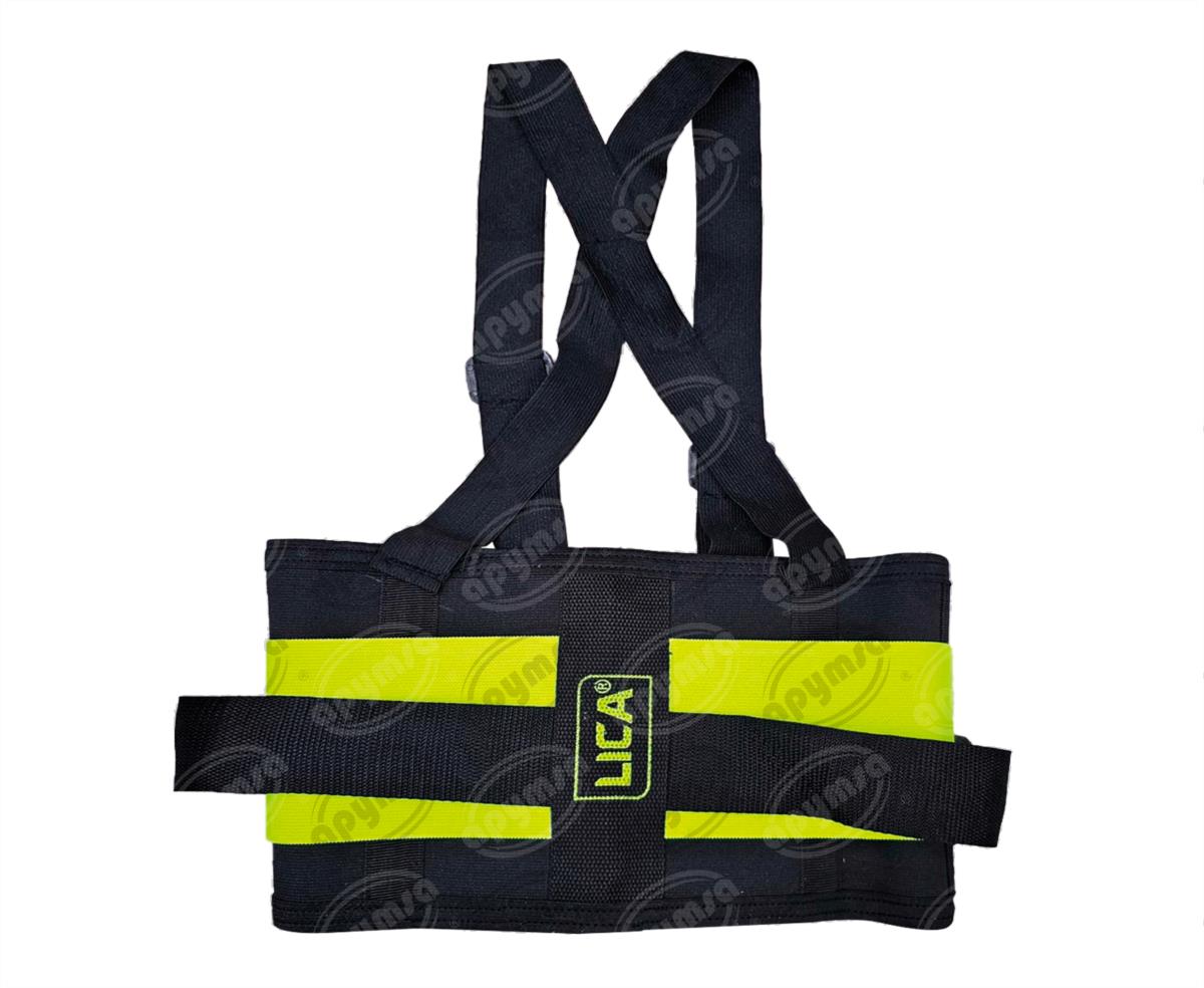 FAJA ELASTICA ALTA VISIBILIDAD 3ER CINTURON C/TIRANTE NEGRO MD APYMSA SAFETY FL600HV-MD 