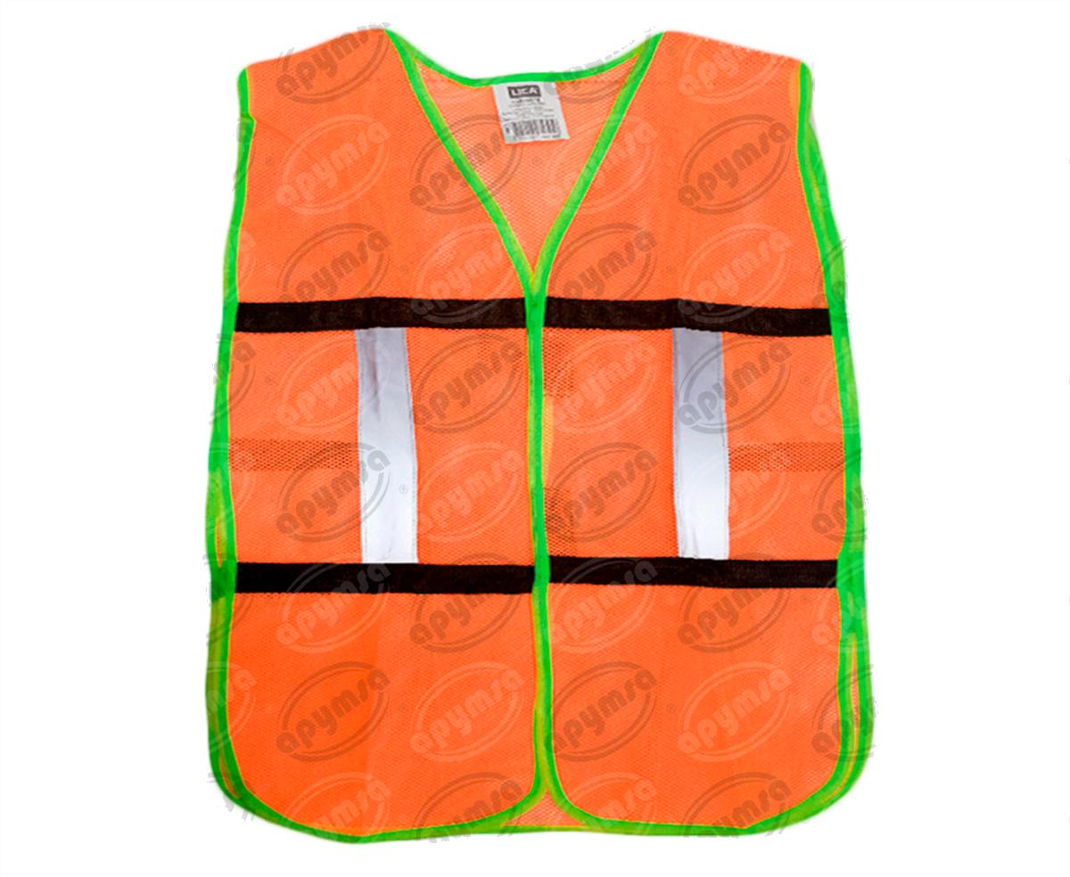 CHALECO SEGURIDAD NARANJA CON REFLEJANTE APYMSA SAFETY CLR2001N 