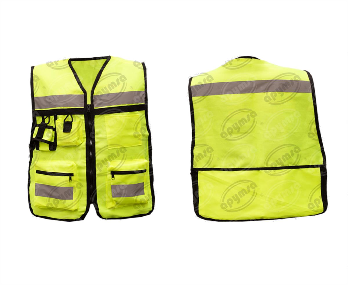CHALECO BRIGADISTA 100% ALGODÓN AMARILLO UNITALLA APYMSA SAFETY CTB100-A 