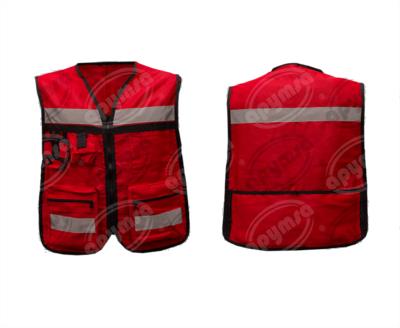 CHALECO BRIGADISTA 100% ALGODÓN ROJO UNITALLA APYMSA SAFETY CTB100-R 