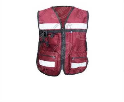CHALECO BRIGADISTA 100% ALGODÓN VINO UNITALLA APYMSA SAFETY CTB100-VI 