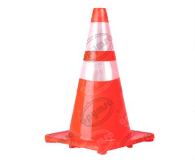 CONO SEÑALIZACION FLUORESCENTE DE 71 CM. C/ DOS REFLEJANTE B NARAN APYMSA SAFETY CICH70N-2RF 
