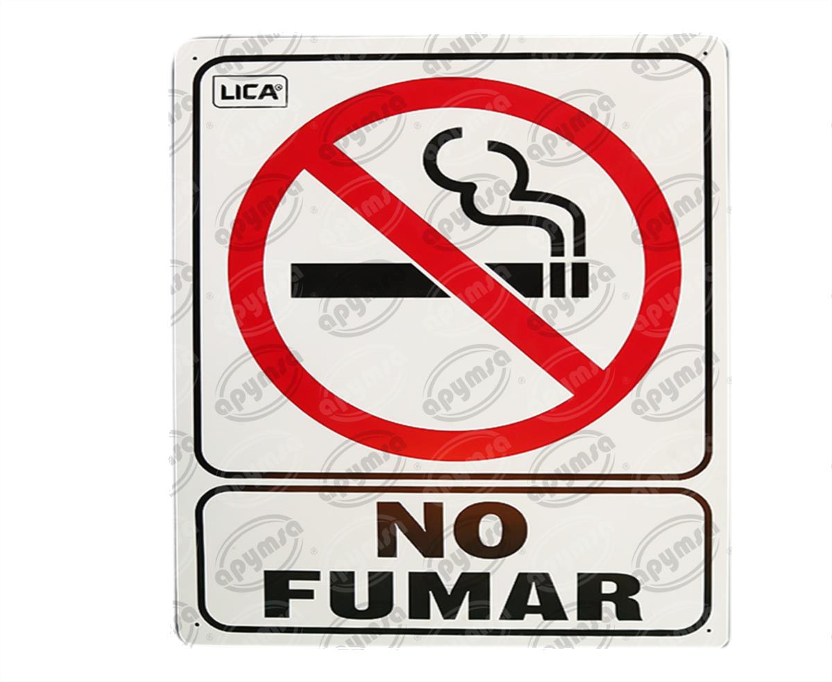 CARTEL INFORMATIVO NO FUMAR APYMSA SAFETY 13 