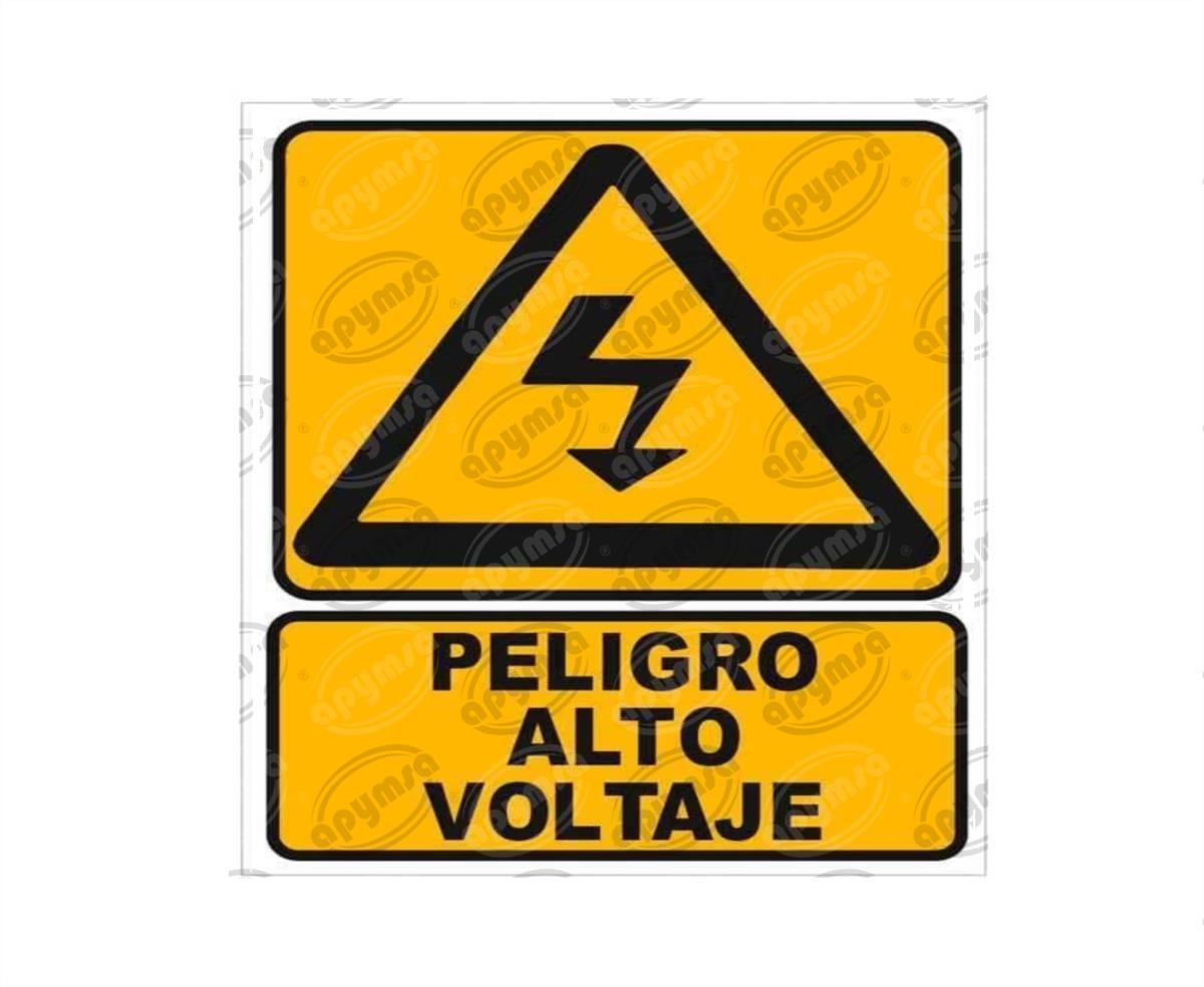 CARTEL INFORMATIVO PELIGRO ALTO VOLTAJE APYMSA SAFETY 23 