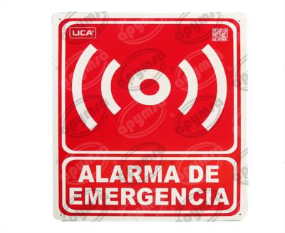 CARTEL INFORMATIVO ALARMA DE EMERGENCIA APYMSA SAFETY 47 
