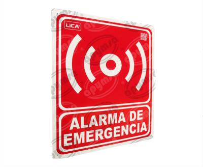CARTEL INFORMATIVO ALARMA DE EMERGENCIA APYMSA SAFETY 47 