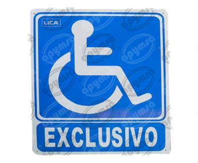 CARTEL INFORMATIVO EXCLUSIVO DISCAPACITADOS APYMSA SAFETY 136 