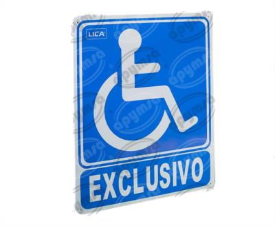 CARTEL INFORMATIVO EXCLUSIVO DISCAPACITADOS APYMSA SAFETY 136 