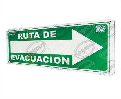 CARTEL INFORMATIVO RUTA DE EVACUACION DERECHA APYMSA SAFETY 185 