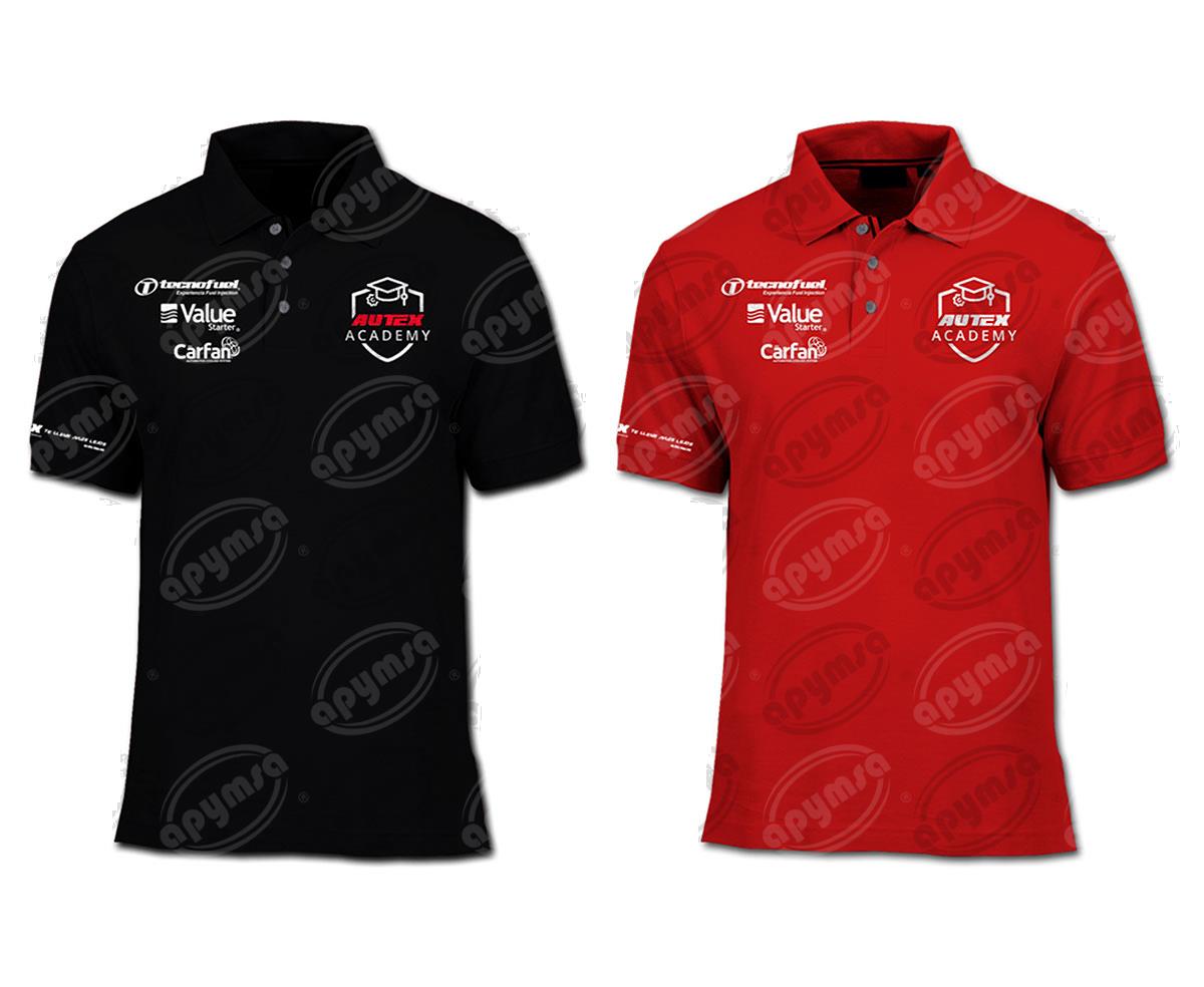 PLAYERA POLO NEGRA O ROJA AUTEX  MED 