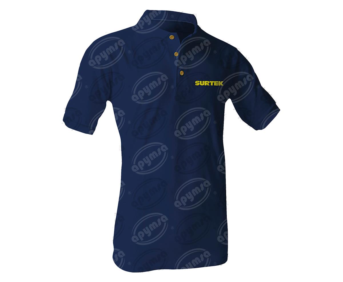 PLAYERA POLO CABALLERO AZUL MED  SURTEK 