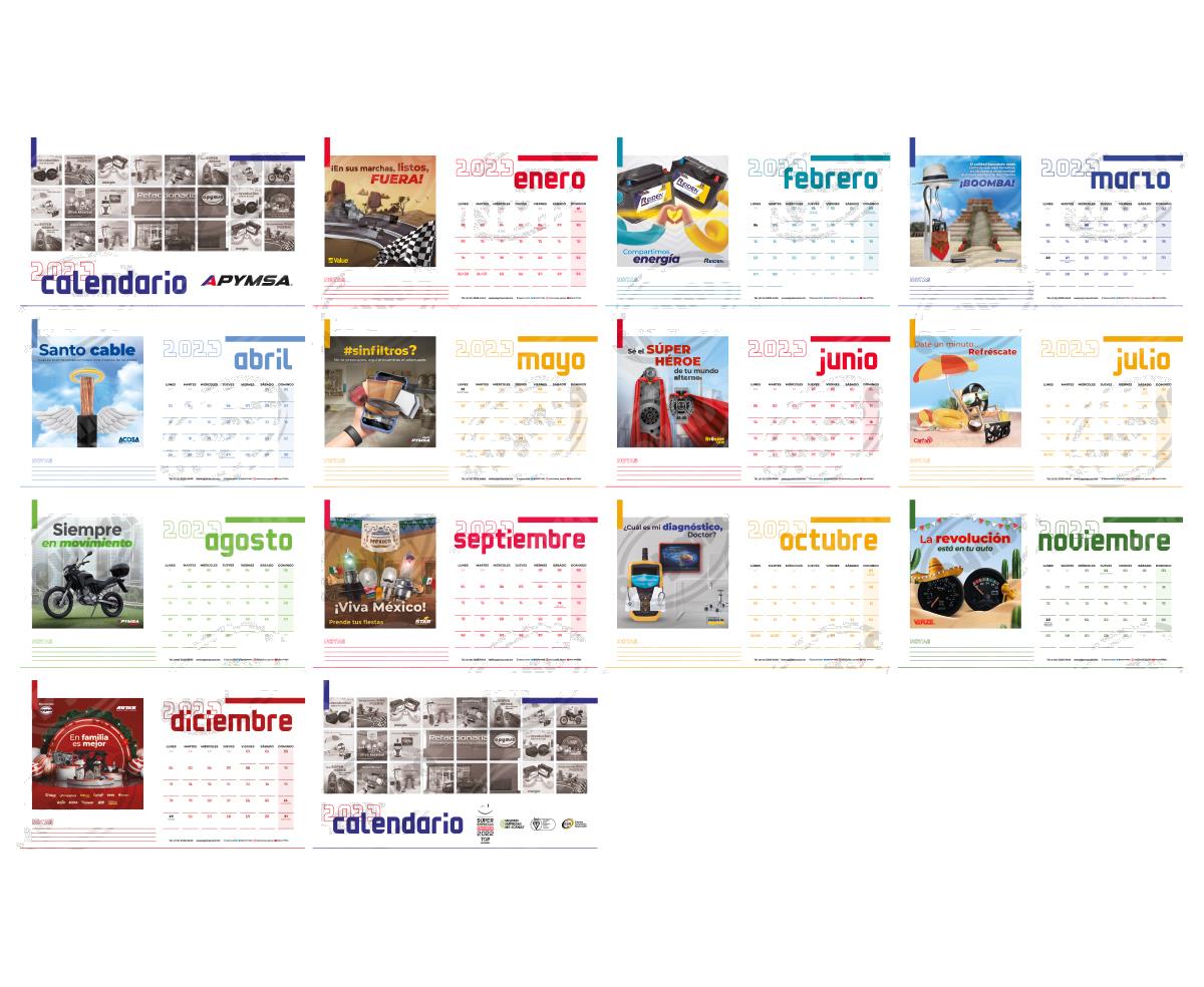 CALENDARIO PUBLICITARIO ESCRITORIO  APYMSA 
