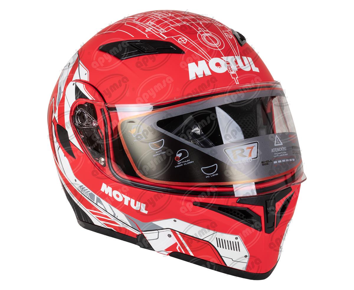 CASCO ABATIBLE PUBLICITARIO  MOTUL DOT ROJO M 